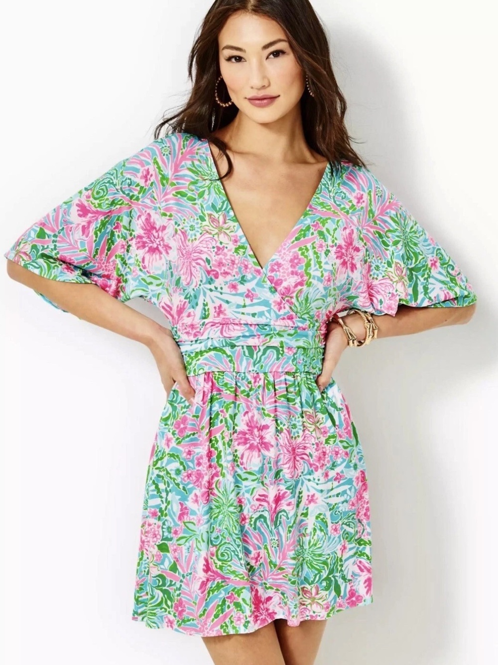 Lilly Pulitzer Parigi Skort Romper Women’s Large Amalfi Blue Leaf it Wild